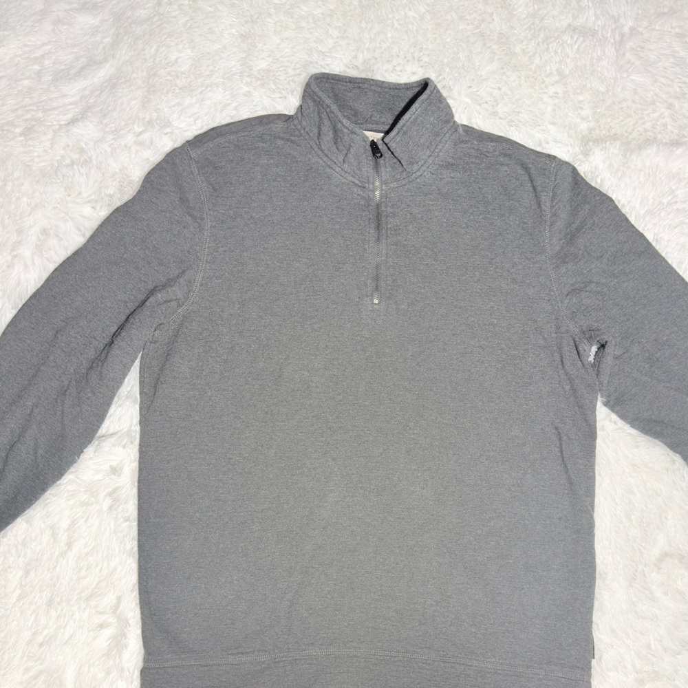 Calvin Klein Men’s Quarter-Zip Pullover Sweater Gray 100% Cotton Size LG - Picture 10 of 15
